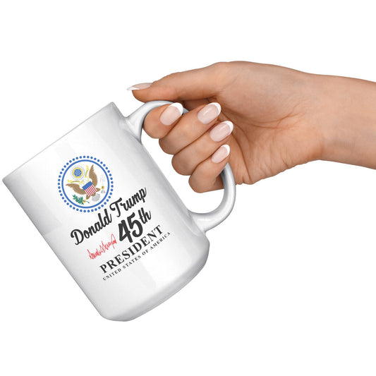 45th president trump presidential mug