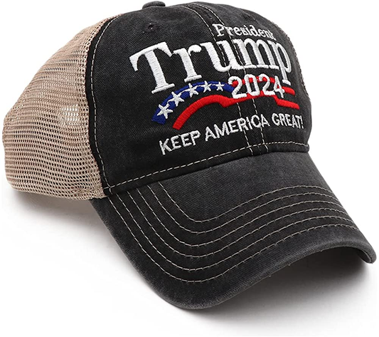Trump 2024 Keep America Great Embroidered Vintage Baseball Cap