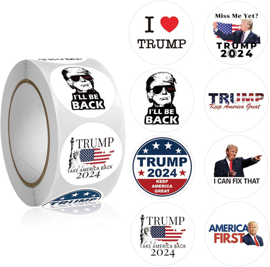 2024 Donald Trump Stickers Roll of 500 Stickers