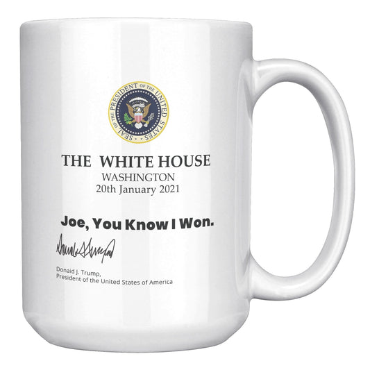 you know i won mug with signature